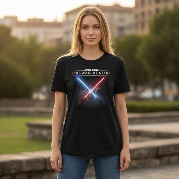 Star Wars Other - Star Wars: Obi-Wan Kenobi Lightsaber Dark Side vs Jedi Clash Graphic Tee